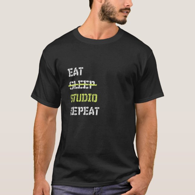 T-shirt Eat Sleep Studio Répéter l'architecture T (Devant)