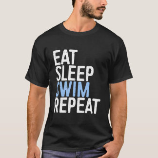 T-shirt Eat Sleep Swim Repeat Swimmer Gif