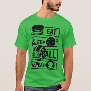 T-shirt Eat Sleep Volleyball Repeat Ball Sports Team (1)