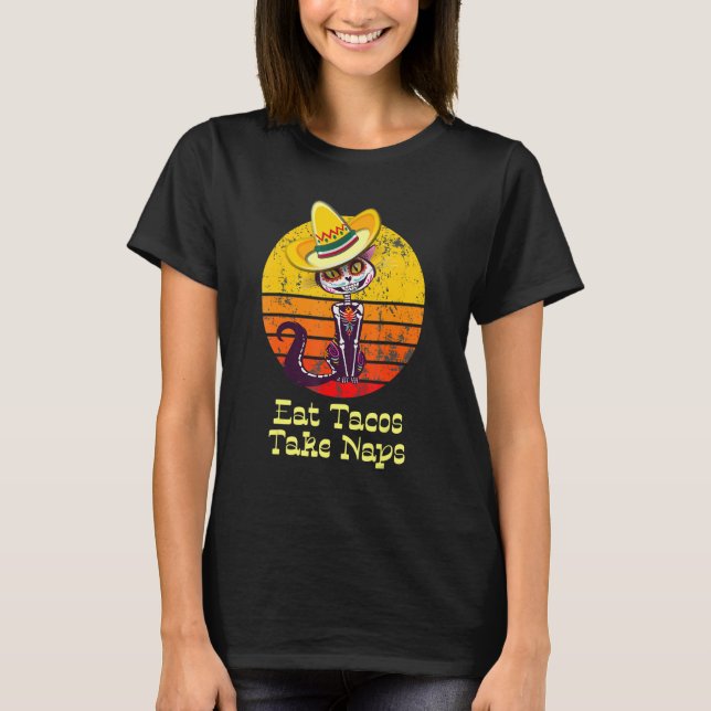T-shirt Eat Tacos Take Naps   Taco Tuesday Cat (Devant)