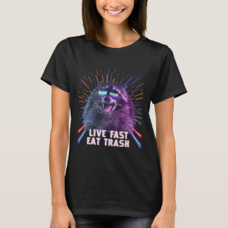 T-shirt Eat Trash Raccoon Panda Rave Old School Pilot Sung