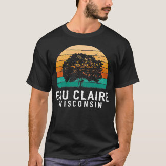 T-shirt Eau Claire Sunset Vintage Wisconsin Souvenir