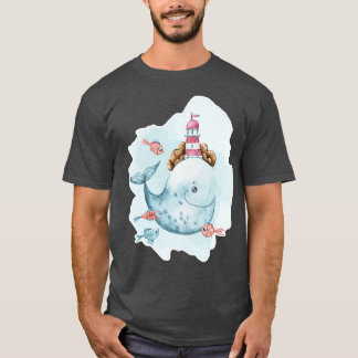 T-shirt Eau couleur baleine 4