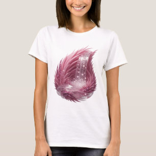 T-shirt Eau de Cascade Fée Rose Argentée Fraîche Texte 3D