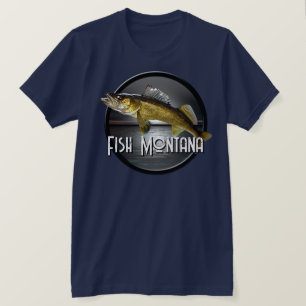 T-shirt Eau de la lune et brochet de walleye