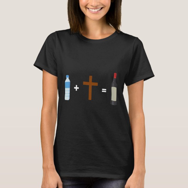 T-shirt Eau Pour Vivre Jésus Boire Boire (Devant)