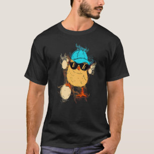 T-shirt Eau Splash Art Oeuf Lunettes de soleil Poulet Prem