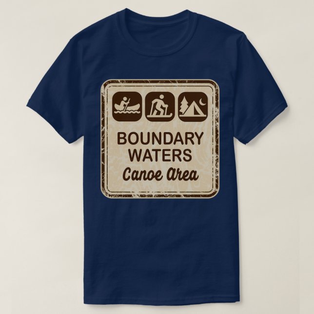 T-shirt Eaux limitrophes Zone de canot Wilderness K (Design devant)