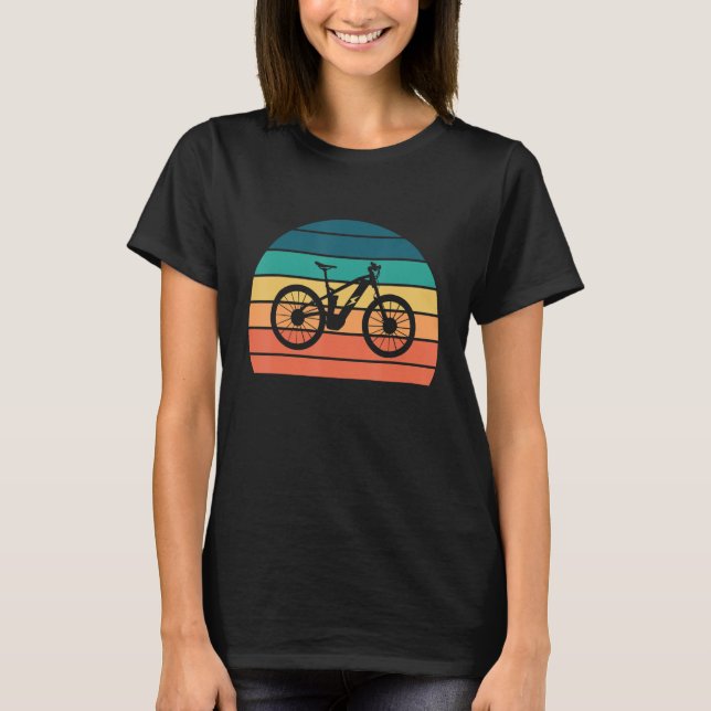 T-shirt EBike Rétro Vélo MTB Cyclisme E Vélo Cycle (Devant)