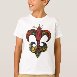T-shirt Ébullition avec une écrevisse Fleur de Lis