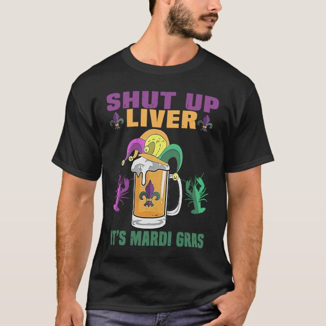 T-shirt Ébullition de l'écrevisse jusqu'au foie Mardi Gras (Devant)