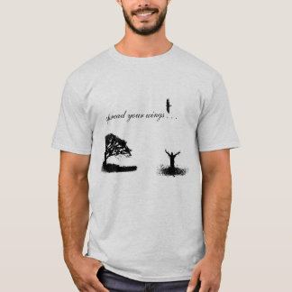 T-shirt Écartez votre pièce en t d'ailes