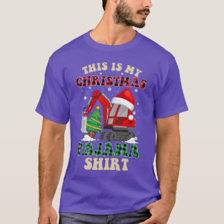 T-shirt Ecavateur de Noël Plaid Funny Pajama bo de Noël
