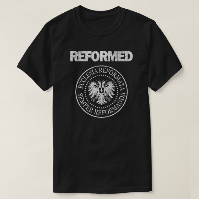 T-shirt Ecclesia reformé Reformata de Semper Reformanda (Design devant)