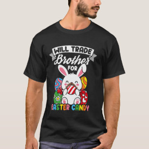 T-shirt ÉCHANGERA Frère CONTRE bonbons DE Pâques Lapin de