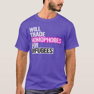 T-shirt Échangerons homophobes contre réfugiés