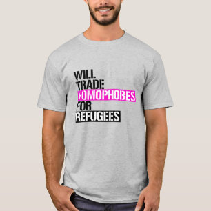 T-shirt Échangerons homophobes contre réfugiés