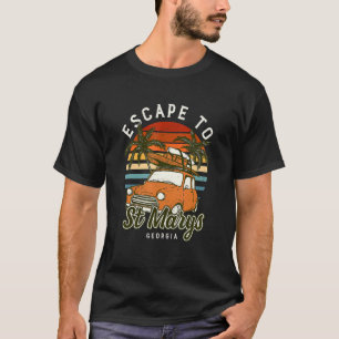 T-shirt Échapper À St Marys Beach Georgia Ocean Ga Summer