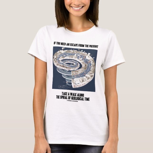 T-shirt Échapper De La Promenade Actuelle Le Long Du Temps (Devant)