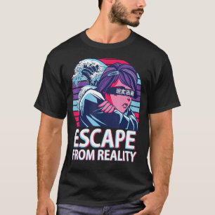 T-shirt Échapper de la réalité Vaporwave esthétique Japona