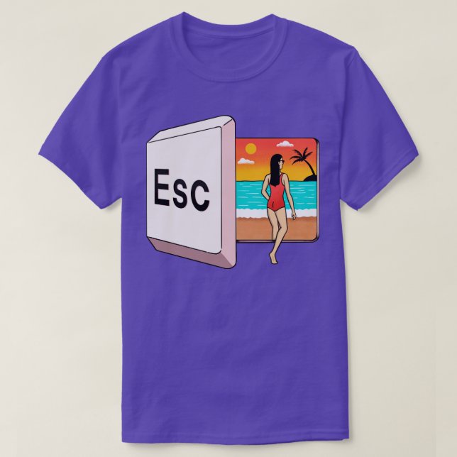 T-shirt Échappez-vous à la plage (Design devant)