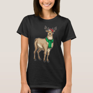 T-shirt Écharpe de Noël des rennes