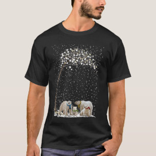 T-shirt Écharpe d'ours polaire hiver Arbre de Noël Noël No