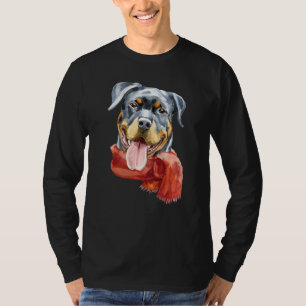 T-shirt Écharpe rocheuse Rotttweiler bien comporté chien a