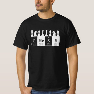 T-shirt Échecs faits d'éléments Graphique Échecs Pièces De