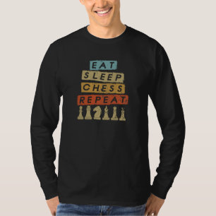 T-shirt Échecs - Mangez le sommeil Échecs Répéter