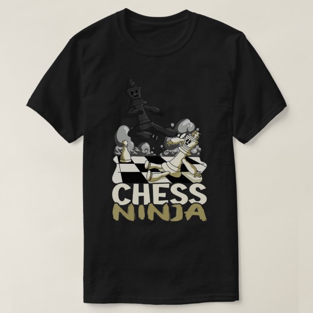 T-shirt Échecs Ninja Joueur d'échecs Club d'échecs Amoureu (Design devant)
