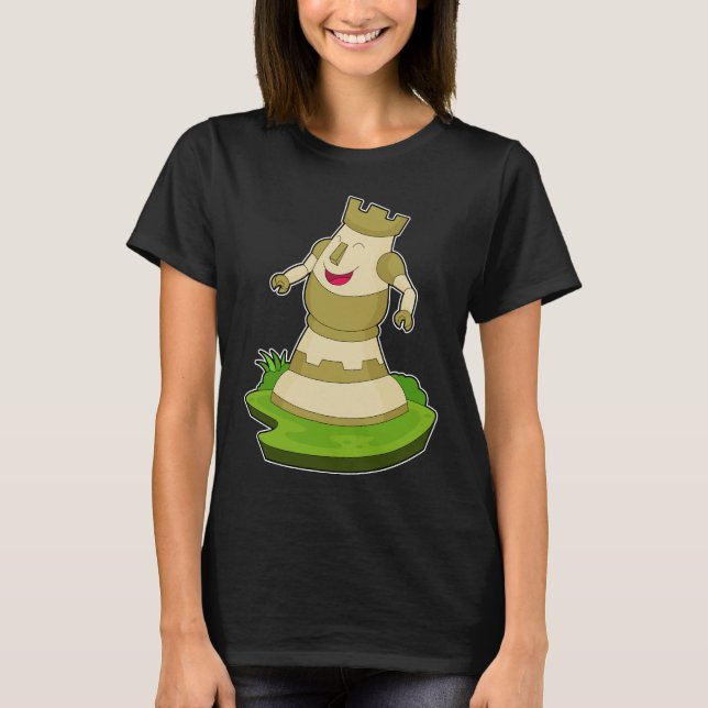 T-shirt Échecs Pièce Rook Échecs (Devant)