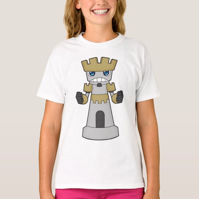 T-shirt Échecs Pièce Rook Échecs (Devant)