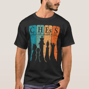 T-shirt Échecs Tableau Périodique Éléments Nerd Joueur d'é
