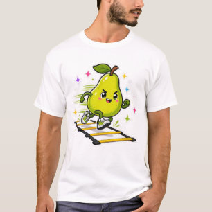 T-shirt Échelle d'agilité de poire déterminée Cartoon Sti