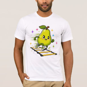 T-shirt Échelle d'agilité de poire déterminée Cartoon Sti
