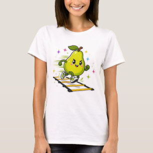 T-shirt Échelle d'agilité de poire déterminée Cartoon Sti
