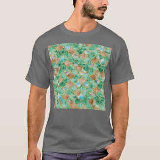 T-shirt Échelle de sirène à cou Gator Brown vert sirène