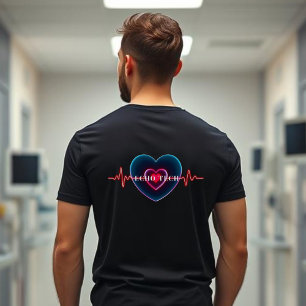 T-shirt Echo Tech Battement de cœur Cœur avec ECG