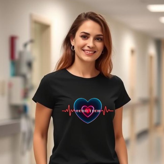 T-shirt Echo Tech | Heartbeat | Heart with EKG (Echo Tech | Heartbeat | Heart with EKG T-Shirt)