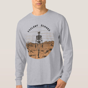 T-shirt Echoes of Silence : Un squelette qui traverse
