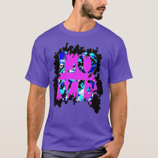 T-shirt éclaboussure d'amour pourpre