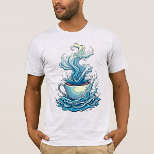 T-shirt Éclaboussure de café : Art Dynamique