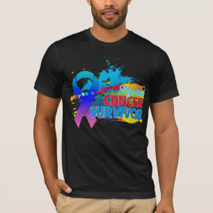 T-shirt Éclaboussure de couleur - survivant de cancer de