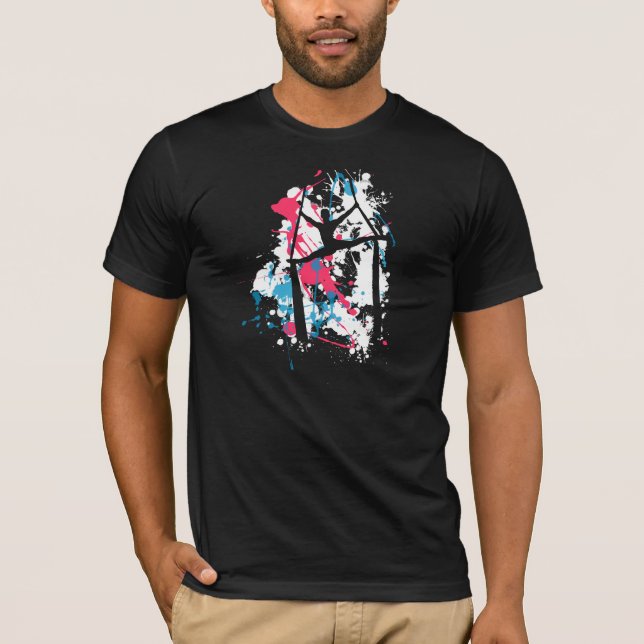 T-shirt Éclaboussure de fentes (Devant)