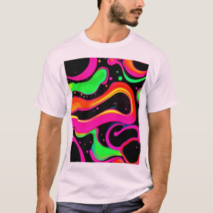 T-shirt Éclaboussure de liquide néon électrique