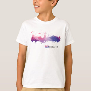 T-shirt Éclaboussure d'horizon de Londres Angleterre