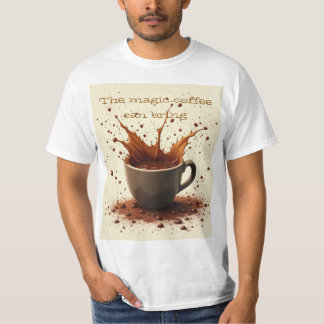 T-shirt Éclaboussure Magique de Café