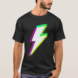 T-shirt Éclair Cool De Feu De Feu Dans Un Boulon Électriqu