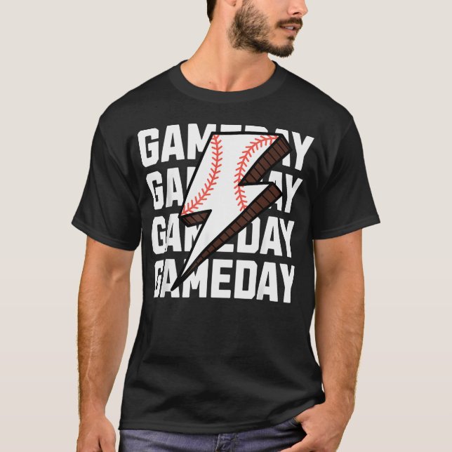 T-shirt Éclair de Baseball (Devant)